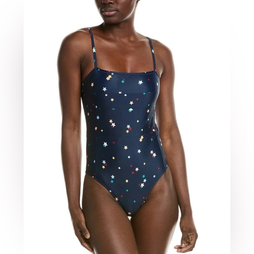 Summersalt Womens Oasis OnePiece Swimsuit - Small Scatter Stars Deep Sea -Size 6